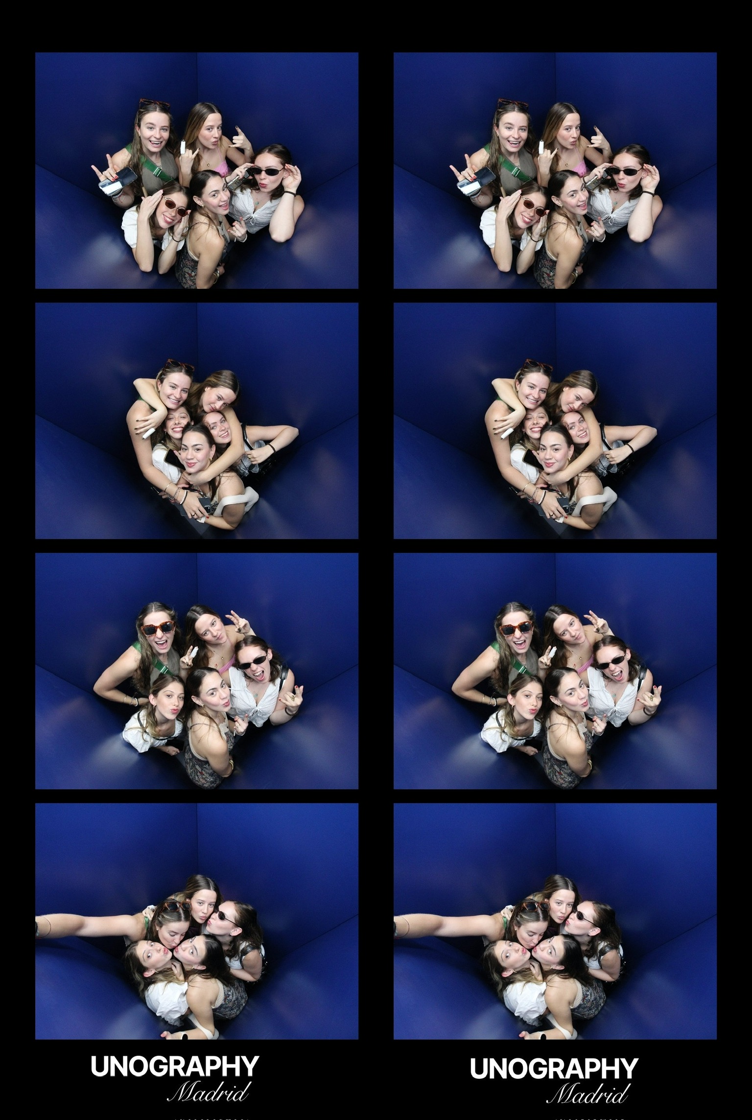 Korean high angle photo booth Madrid Chueca friends